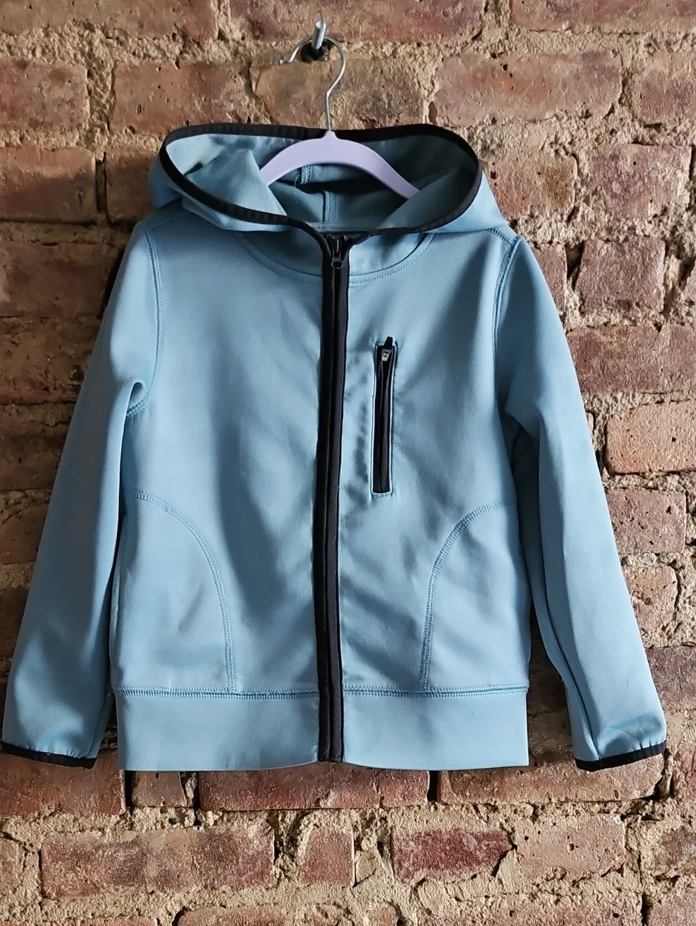 Oshkosh Stretch Tech Zip-Up Hooded Light Jacket - Teal Size 6